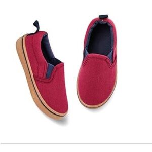 Kids Slip-On Red Canvas Shoes